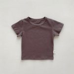 【73-100cm】半袖Tシャツ 肌触り 優しい 無地ORボーダー柄 - 画像 (16)