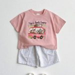 【80-130cm】半袖Tシャツ アニマル ファミリーがバスで冒険 - 画像 (11)