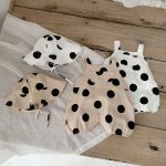 【66-100cm】サロペット ベビー ポルカドット サロペット&帽子 - 画像 (12)