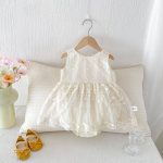 【66-90cm】ロンパース ベビー ノースリーブ メッシュ シンプル - 画像 (5)
