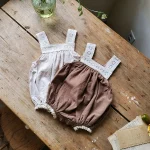 【66-100cm】シャツ or ロンパース ベビー パフスリーブ - 画像 (6)