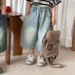 【80-140cm】デニムパンツ 七分丈 ヴィンテージ加工 ダメージ - 画像 (7)