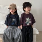 【80-140cm】半袖Tシャツ ねこ柄プリント ビッグシルエット - 画像 (17)