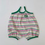 【66-90cm】ロンパース ベビー ボーダー サロペット 韓国風 - 画像 (20)