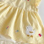 【66-90cm】ロンパース アヒル チェック 可愛い ベビー服 - 画像 (11)