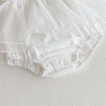 【66-90cm】ロンパース レース ホワイト フリル - 画像 (8)