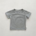 【73-100cm】半袖Tシャツ 肌触り 優しい 無地ORボーダー柄 - 画像 (11)