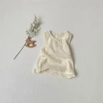 【66-90cm】 ベスト or セットアップ ベビー 韓国風 シンプル - 画像 (8)