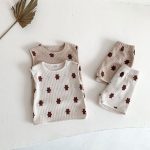【66-90cm】セットアップ クマ柄 ワッフル - 画像 (4)