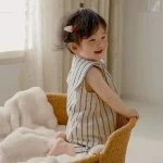 【66-90cm】ロンパース ベビー おしゃれ ストライプ - 画像 (5)