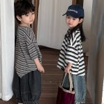 【80-140cm】Tシャツ ボーダー ドロップショルダー - 画像 (13)