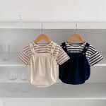 【66-90cm】サロペット カジュアル 無地 - 画像 (10)