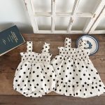 【66-100cm】ロンパースorワンピース ドット プリンセス 姉妹服 - 画像 (7)