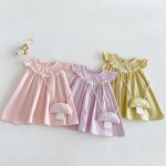 【73-120cm】ワンピース ベビー フリル キノコ かわいい - 画像 (7)