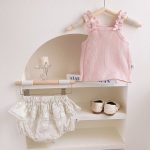 【73-100cm】セット リボン キャミソール＆花柄ふんわりスカートパンツ - 画像 (9)