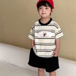 【80-150cm】セットアップorワンピース ペット柄 ボーダー - 画像 (9)