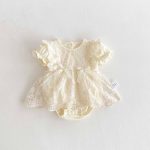 【66-90cm】ロンパース フラワー レース ベビー服 - 画像 (7)