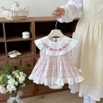 【66-90cm】ロンパース ベビー ピンク ストライプ スウィート - 画像 (5)