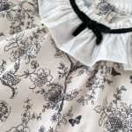 【66-90cm】セットアップ ブラック フラワー 半袖 トップス&パンツ - 画像 (10)