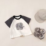 【73-120cm】Tシャツorショートパンツ ゾウー柄 カラーバリ カジュアル - 画像 (3)