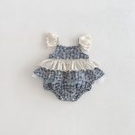 【66-90cm】ロンパース チェック フリル 可愛い ベビー服 - 画像 (6)