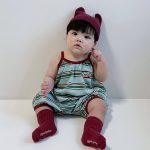 【66-90cm】ロンパース ベビー ボーダー サロペット 韓国風 - 画像 (3)