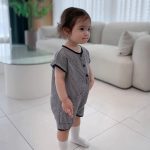 【66-90cm】ロンパース ギンガム チェック ノースリーブ - 画像 (10)