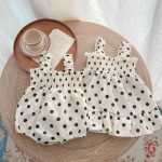 【66-100cm】ロンパースorワンピース ドット プリンセス 姉妹服 - 画像 (12)