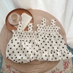 【66-100cm】ロンパースorワンピース ドット プリンセス 姉妹服 - 画像 (11)