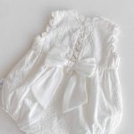 【66-90cm】ロンパース ホワイト 蝶結び付き ベビー服 - 画像 (12)