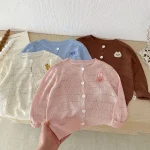 【73-130cm】カーディガン ベビー 女の子 動物柄 通気性 - 画像 (6)