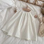 【73-100cm】2点セットORワンピース ハート柄 フリル袖 トップス＆ショートパンツ - 画像 (9)