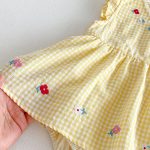 【66-90cm】ロンパース アヒル チェック 可愛い ベビー服 - 画像 (13)