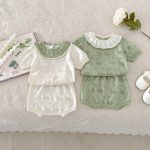 【66-100cm】セットアップ フリル ニット ナチュラル - 画像 (2)