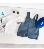 【73-100cm】セットアップ ベビー シャツ＆サロペット おしゃれ - 画像 (10)