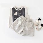【73-120cm】セットアップ クマ&ドッグ柄 カジュアル - 画像 (3)