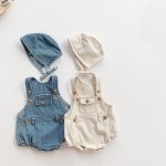 【66-90cm】サロペロンパース 可愛い デニム ベビー服 - 画像 (4)