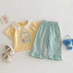 【73-120cm】半袖Ｔシャツ ベビー フリル襟 カートゥーン - 画像 (11)
