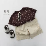 【80-130cm】半袖Tシャツ ベビー 韓国風 ドット - 画像 (7)
