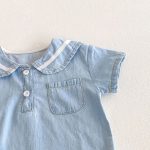 【80-130cm】デニムセットアップ セーラー風 カジュアル - 画像 (13)