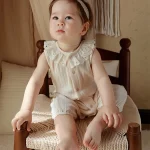 【66-90cm】ロンパース ベビー ノースリーブ ナチュラル - 画像 (8)