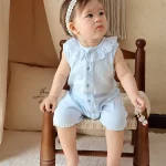 【66-90cm】ロンパース ベビー ノースリーブ ナチュラル - 画像 (9)