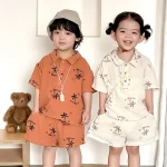 【80-150cm】セットアップ キッズ パームツリーサマー - 画像 (2)