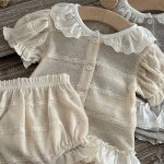 【73-100cm】セット レース フリル 透かし編み 半袖 - 画像 (16)