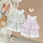 【73-120cm】セットアップ ノースリーブ チェック - 画像 (8)