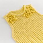 【73-110cm】ベスト ベビー フラワー ニット おしゃれ - 画像 (9)