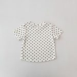 【73-130cm】Tシャツ ドット柄 リボン付き 合わせやすい - 画像 (18)