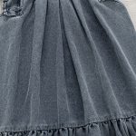 【73-130cm】ワンピース ウォッシュド デニム フリル - 画像 (8)