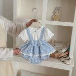 【66-90cm】セットアップ ベビー チェック柄 フリル - 画像 (4)