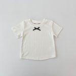 【73-130cm】Tシャツ ドット柄 リボン付き 合わせやすい - 画像 (15)